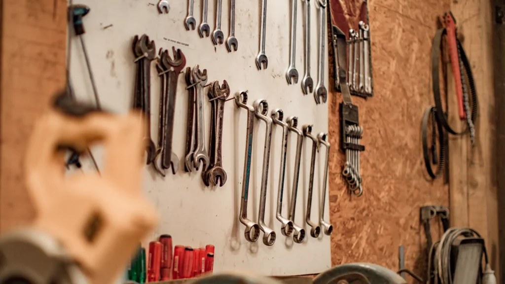 Motor Hub Warwick - image showing spanners on wall rack